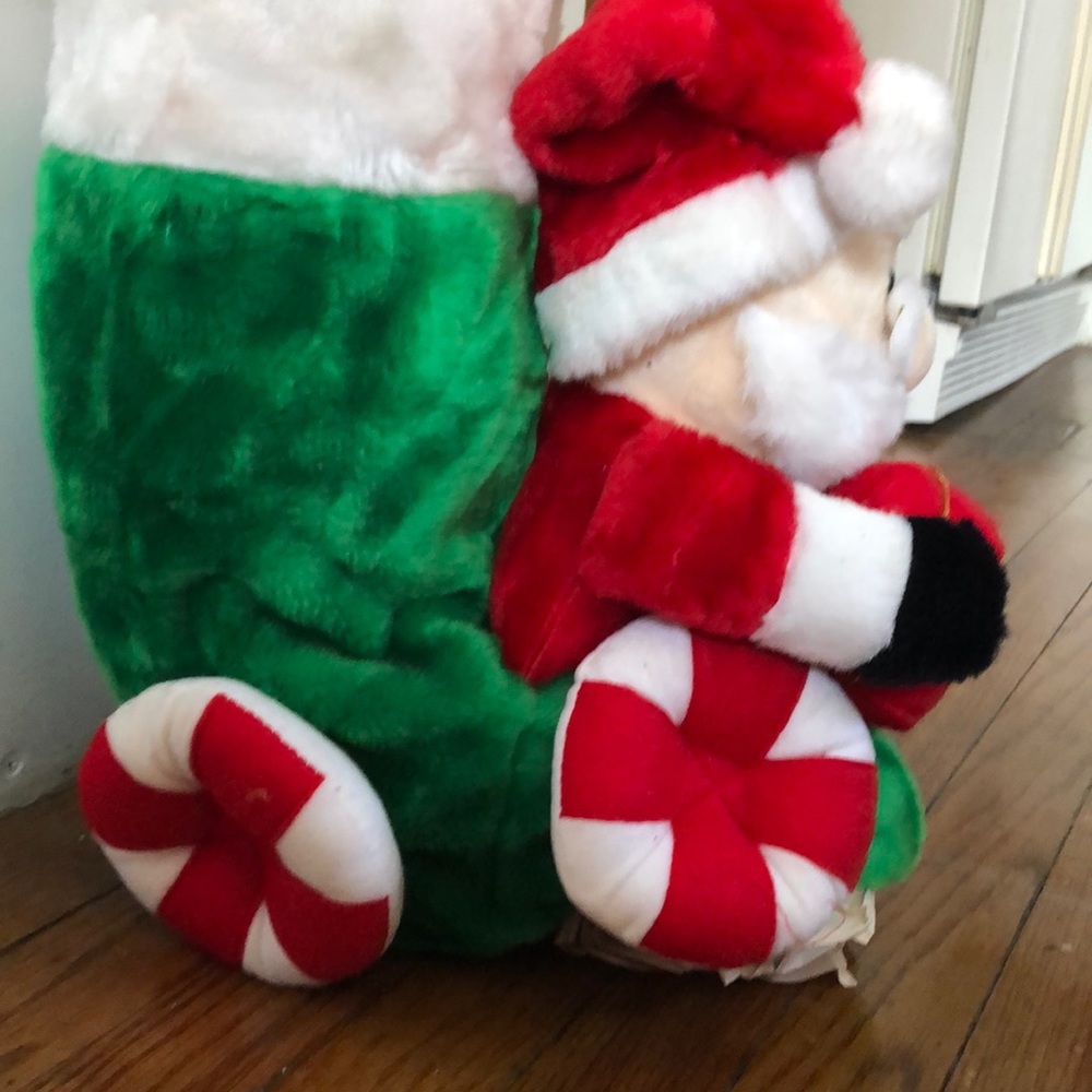 Santa on a train stocking - Picture 2 of 3